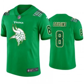 Miesten Minnesota Vikings NFL Pelipaita Kirk Cousins 8 Kelly vihreä St. Patricks Day